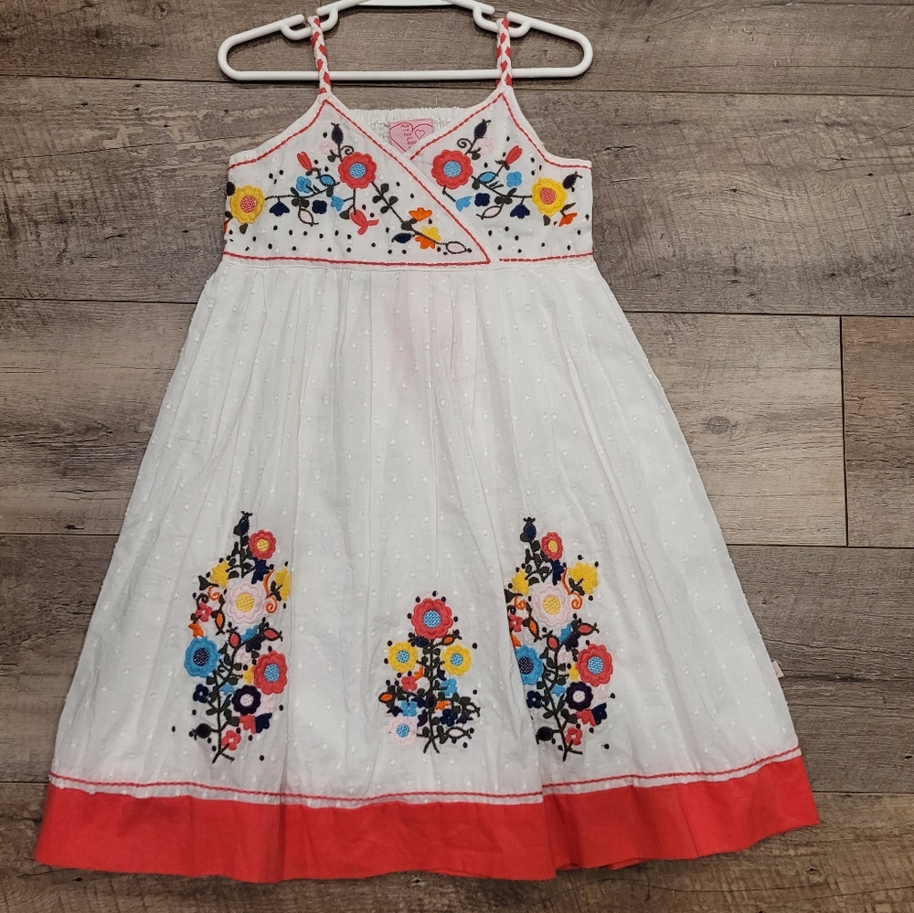 Floral Embroidered Kids Dress